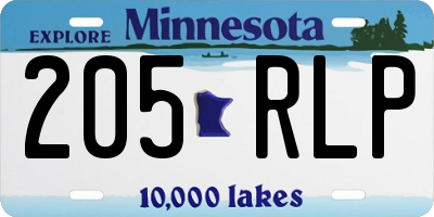 MN license plate 205RLP