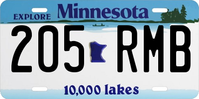MN license plate 205RMB