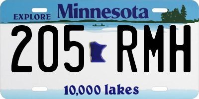 MN license plate 205RMH