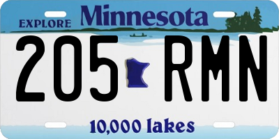 MN license plate 205RMN