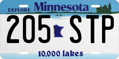 MN license plate 205STP