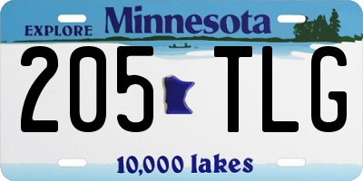 MN license plate 205TLG