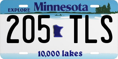 MN license plate 205TLS