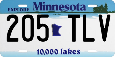 MN license plate 205TLV