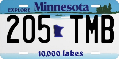 MN license plate 205TMB