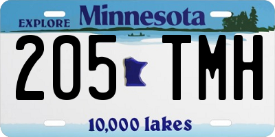 MN license plate 205TMH