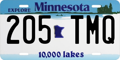 MN license plate 205TMQ