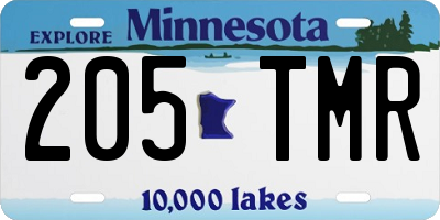 MN license plate 205TMR