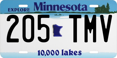 MN license plate 205TMV