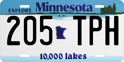 MN license plate 205TPH