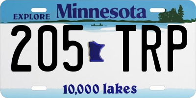 MN license plate 205TRP