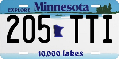 MN license plate 205TTI