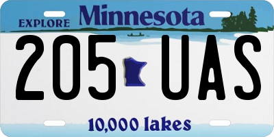 MN license plate 205UAS