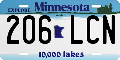 MN license plate 206LCN