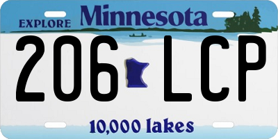 MN license plate 206LCP
