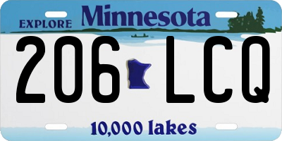 MN license plate 206LCQ