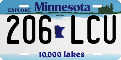 MN license plate 206LCU