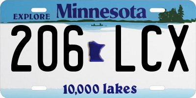 MN license plate 206LCX