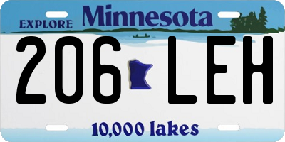 MN license plate 206LEH