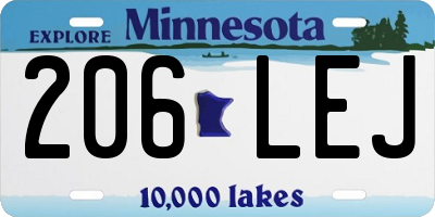 MN license plate 206LEJ