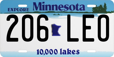 MN license plate 206LEO