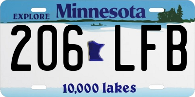 MN license plate 206LFB