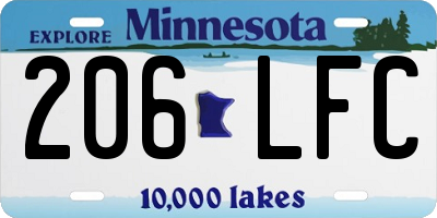 MN license plate 206LFC