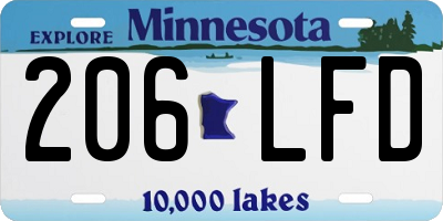 MN license plate 206LFD