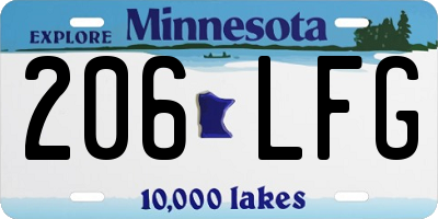 MN license plate 206LFG