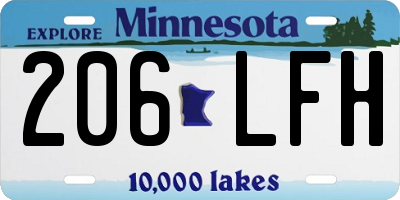 MN license plate 206LFH