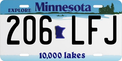 MN license plate 206LFJ