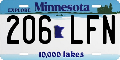 MN license plate 206LFN