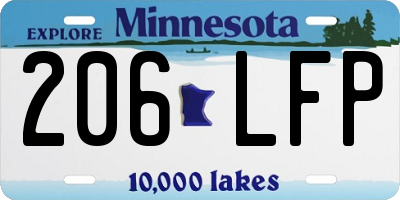 MN license plate 206LFP