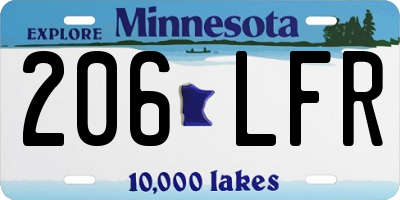 MN license plate 206LFR