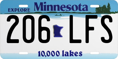 MN license plate 206LFS