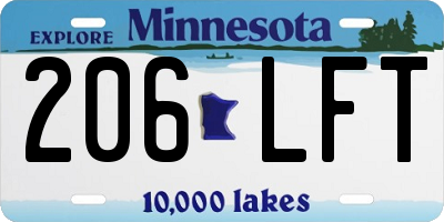 MN license plate 206LFT