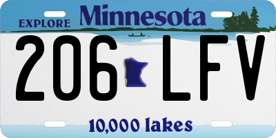 MN license plate 206LFV