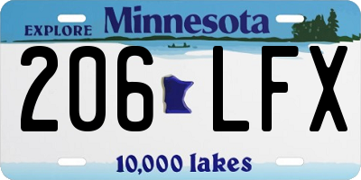 MN license plate 206LFX