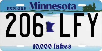MN license plate 206LFY