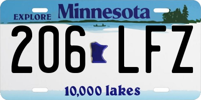 MN license plate 206LFZ