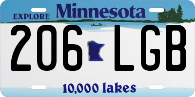 MN license plate 206LGB