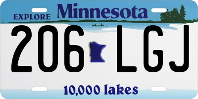 MN license plate 206LGJ