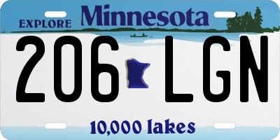 MN license plate 206LGN