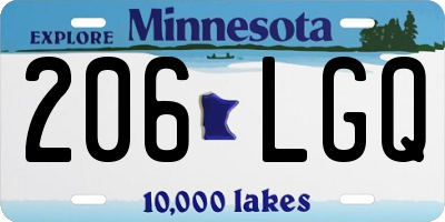 MN license plate 206LGQ