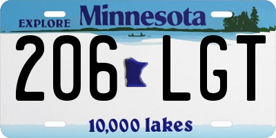 MN license plate 206LGT