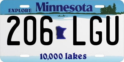 MN license plate 206LGU