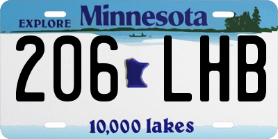 MN license plate 206LHB