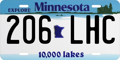MN license plate 206LHC
