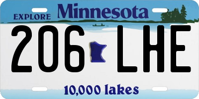MN license plate 206LHE