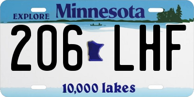 MN license plate 206LHF